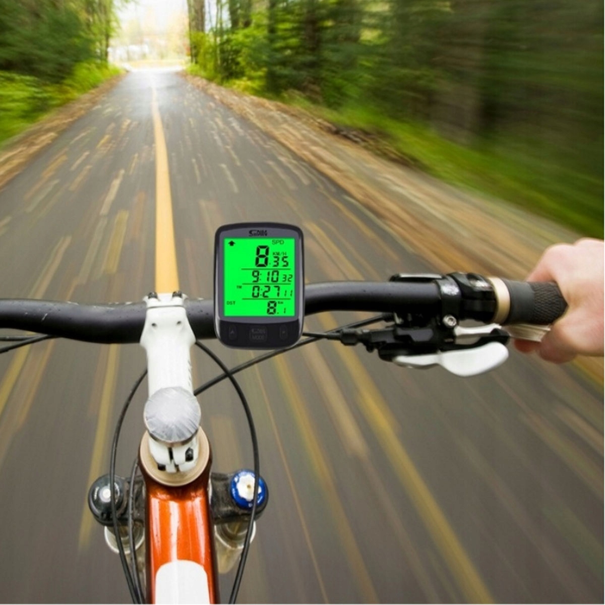 LICZNIK ROWEROWY 28 FUNKCJI LCD DO ROWERU PRĘDKOŚCIOMIERZ NA ROWER DYSTANS Model 28LCD