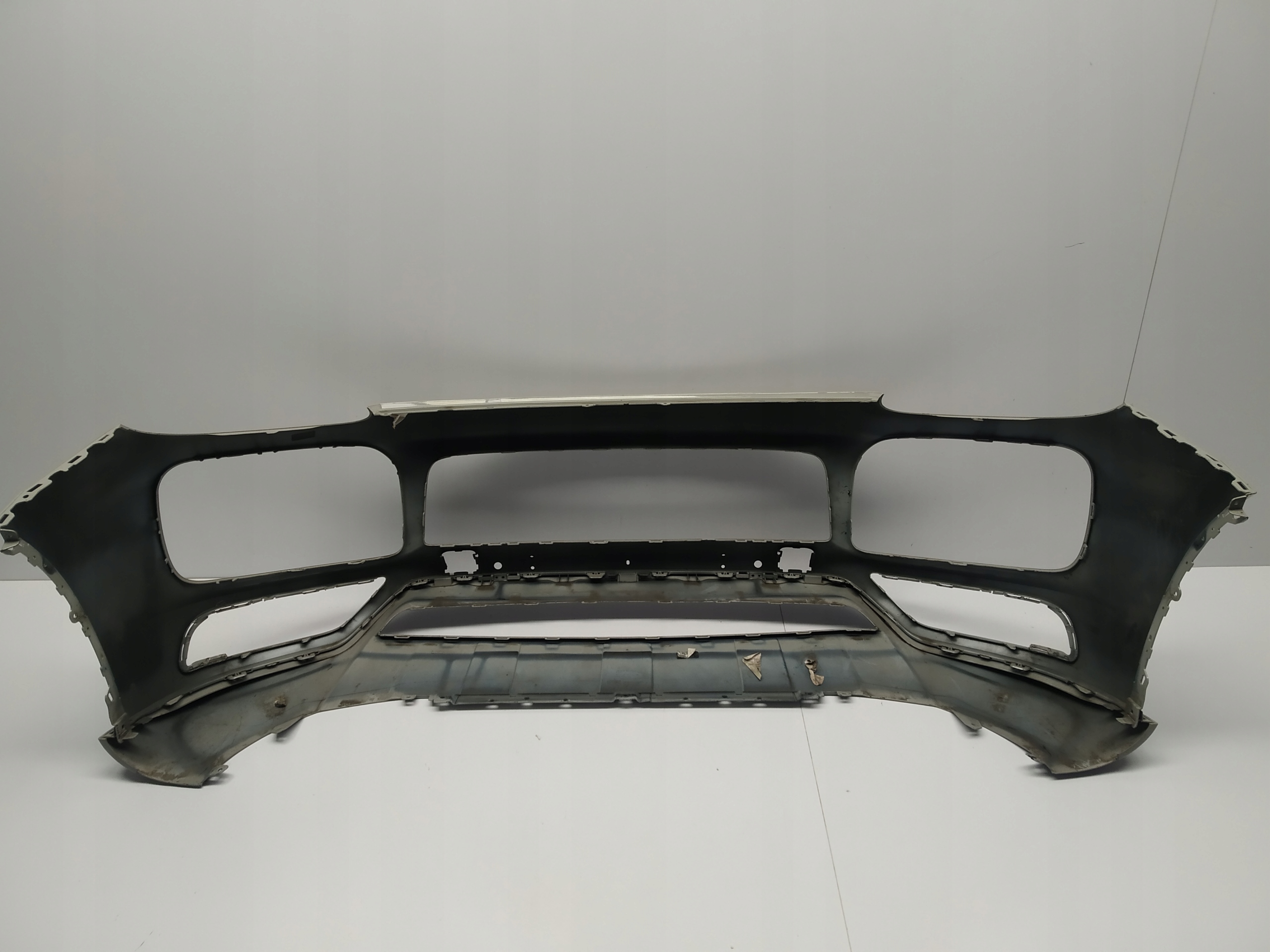 2017r --- Porsche Cayenne III GTS bumper hokej front original grey turbo