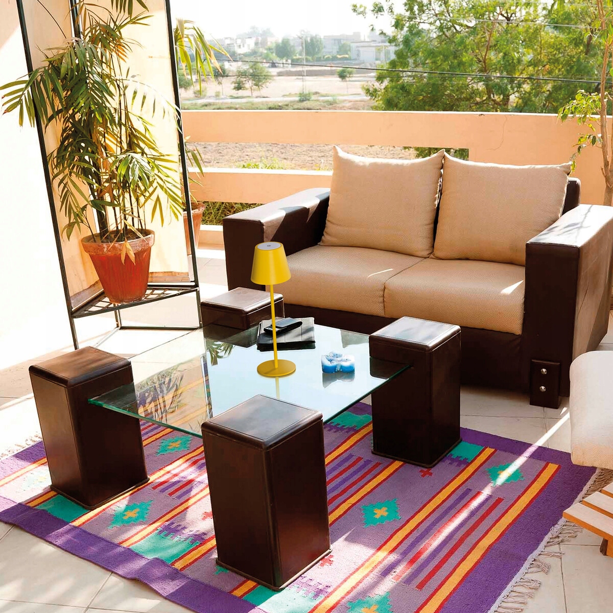 Lampa dotykowa stołowa LED akumul USB IP54 czarna Rodzaj gwintu zintegrowane źródło LED