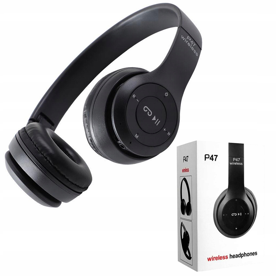 

Słuchawki Bezprzewodowe P47 Bluetooth Czarny