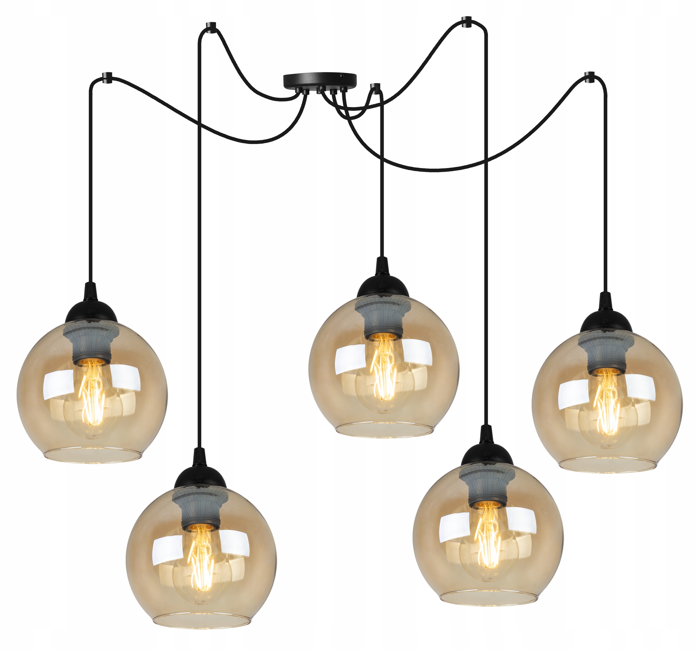 

Lampa Wisząca Pająk Szklany Klosz