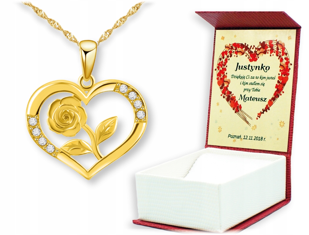 

Kobiety Dziewczyny Żony Serce Róża Grawer