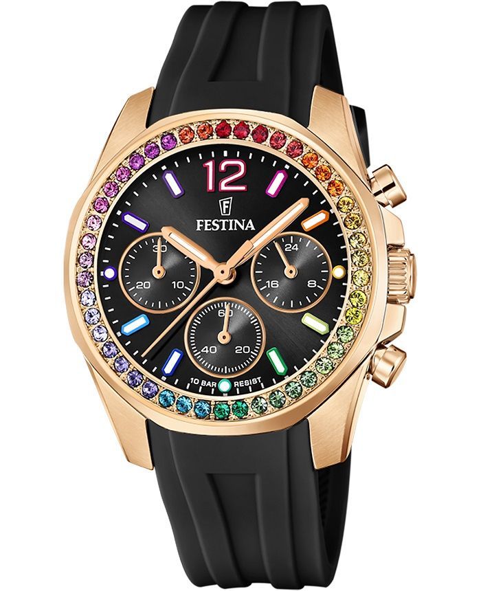 Hodinky Festina Boyfriend Rainbow Chrono F20611/3 38,00 mm 10ATM