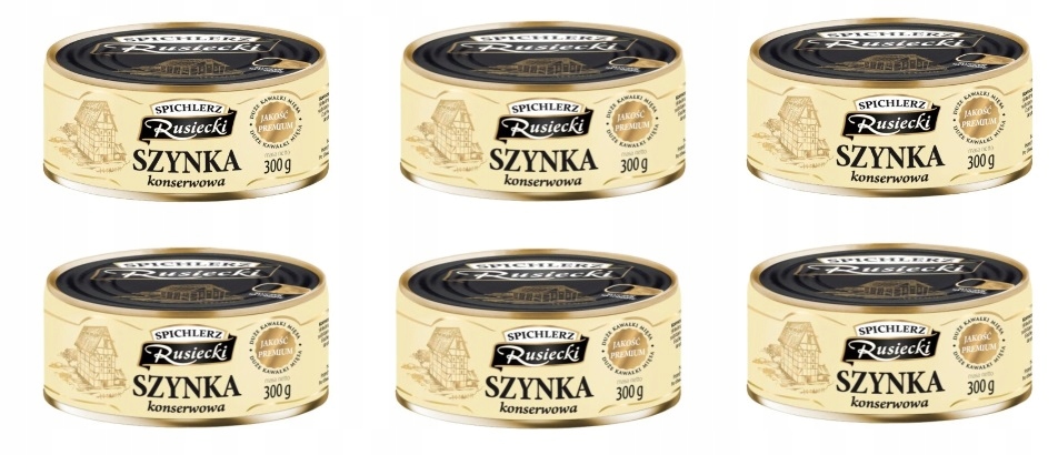 Levně 6 x 300 g Spichlerz Rusiecki Konzervovaná šunka Svařovací