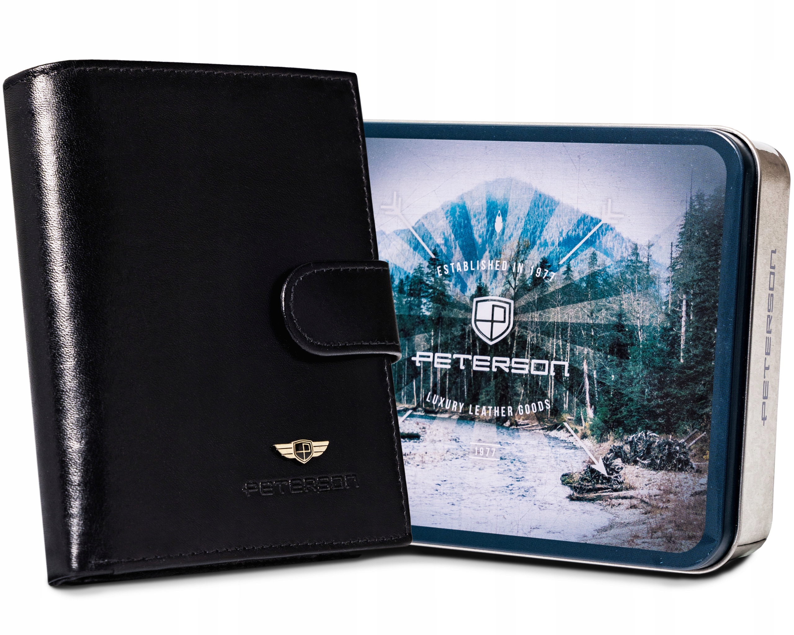Peterson pánská velká kožená peněženka s Rfid ochranou z přírodní kůže