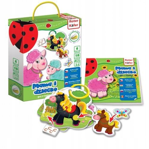 Vzdělávací Hra S Suchými Zipy Maminka A Dítě Stopy Skládačka Roter Kafer