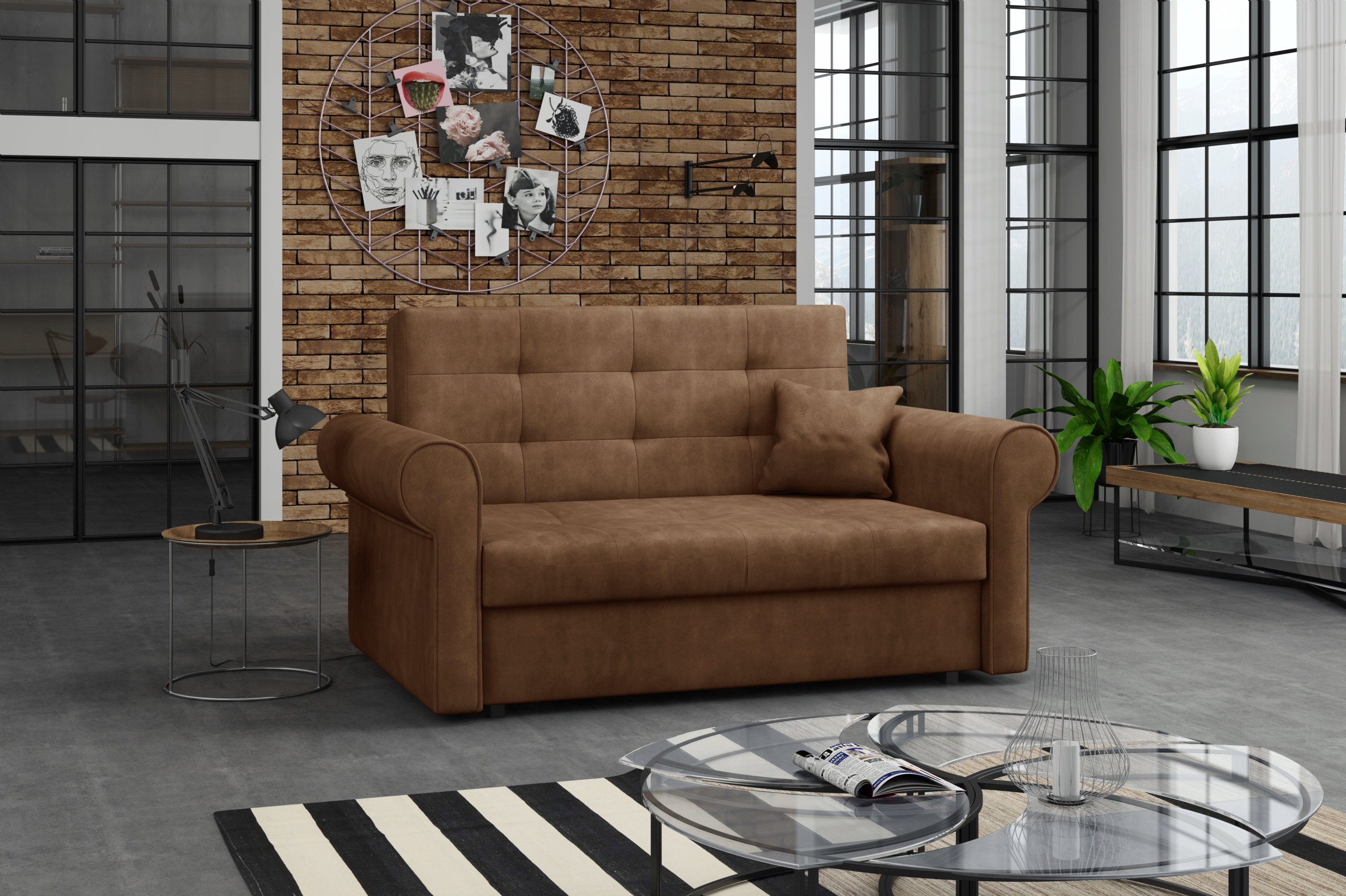 

sofa Viva II Silver dwuosobowa kanapa spanie salon