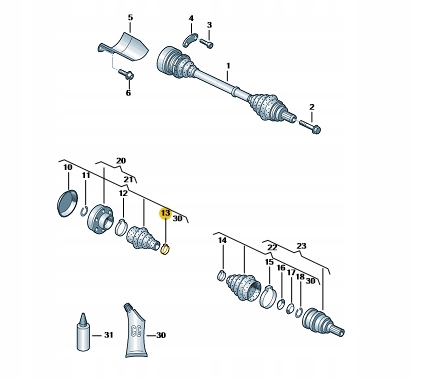Opaska zaciskowa osłony przegubu N10609101 VAG Nowa Oryginalna Numer katalogowy części N10609101