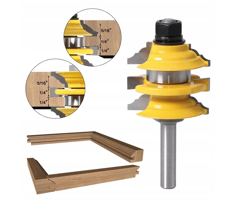 Frez do łączenia i wykańczania ram z drewna 8mm Kod producenta 8mm