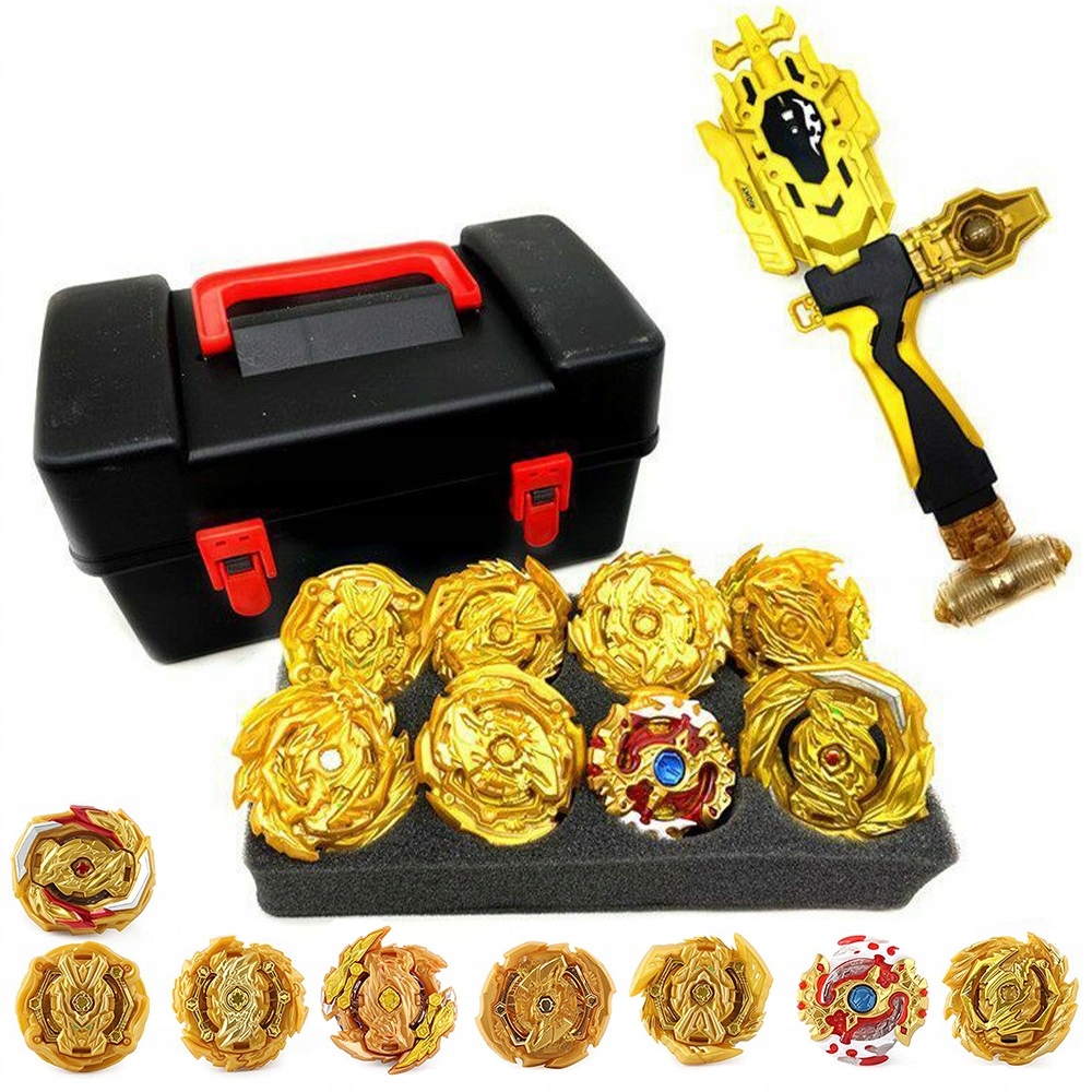 

Bączek Wirujący Beyblade Dysk Spinner Złoty Zestaw