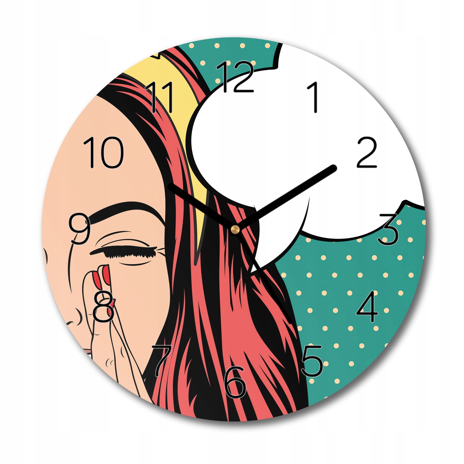 

foto-zegar Kobieta styl pop art do jadalni fi 30