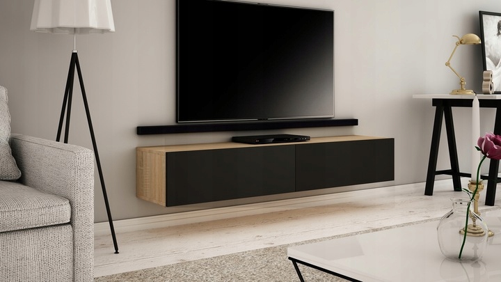 Nowoczesna WISZĄCA SZAFKA RTV 200 CM MAT