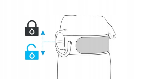 Duży bidon butelka na wodę butelka ION8 ATEST 1,1L Wysokość 28.5 cm