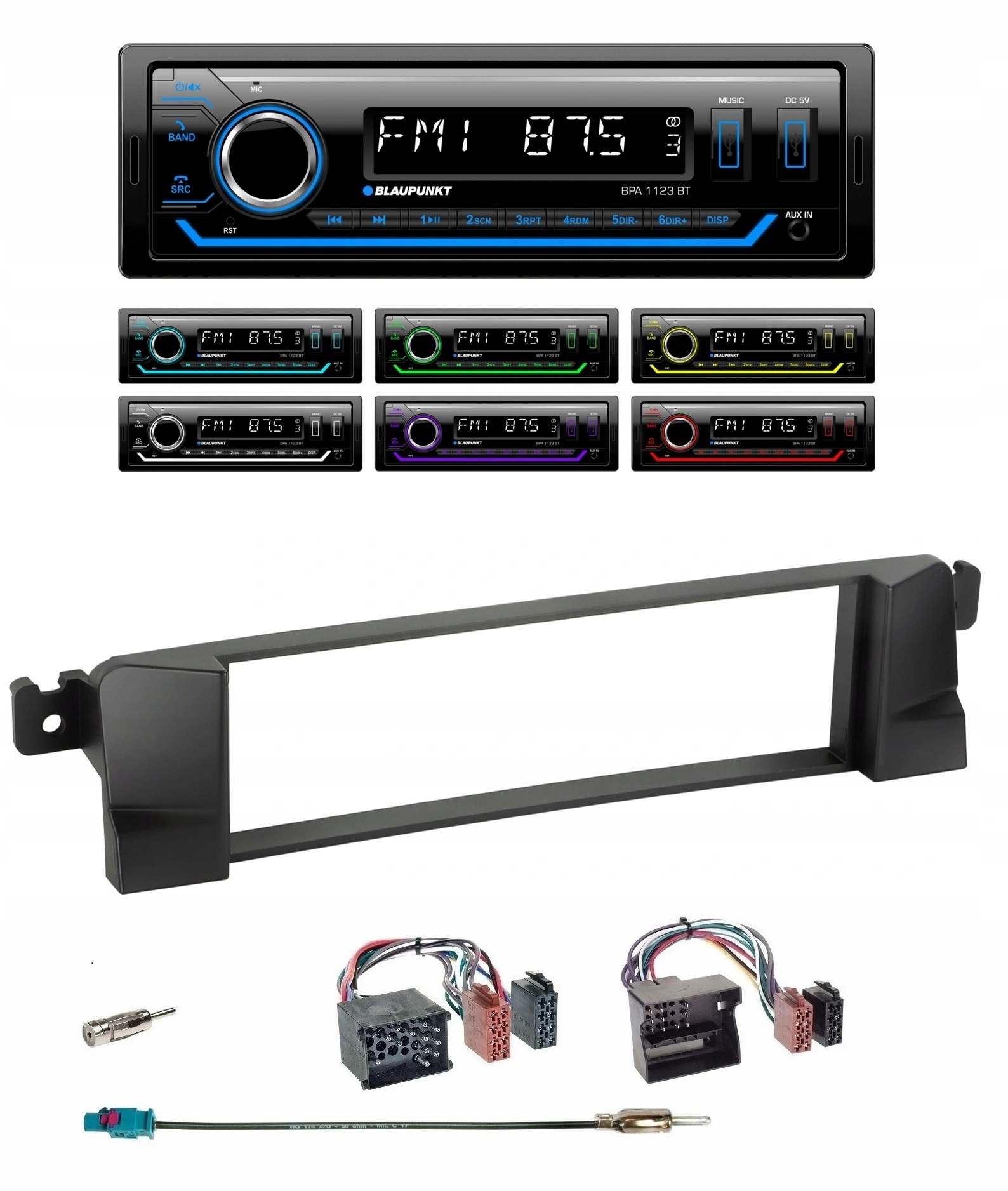 Rádio Blaupunkt BPA1123BT Aux Usb MP3 Bluetooth Mikrofón Bmw Séria 3 E46