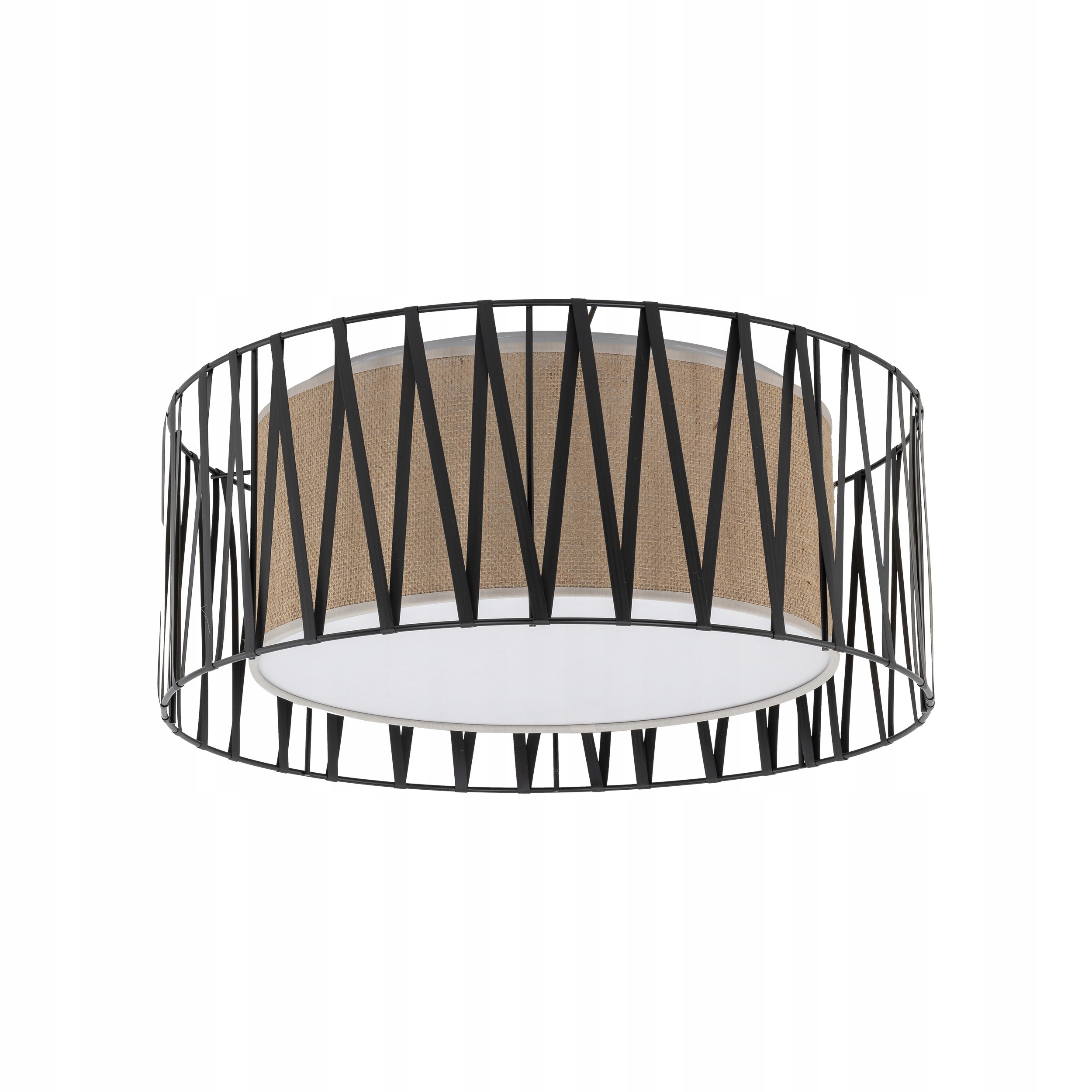 Stropní Svítidlo Tk Lighting Harmony Nature 4X e27 50 cm juta proplétaná černá