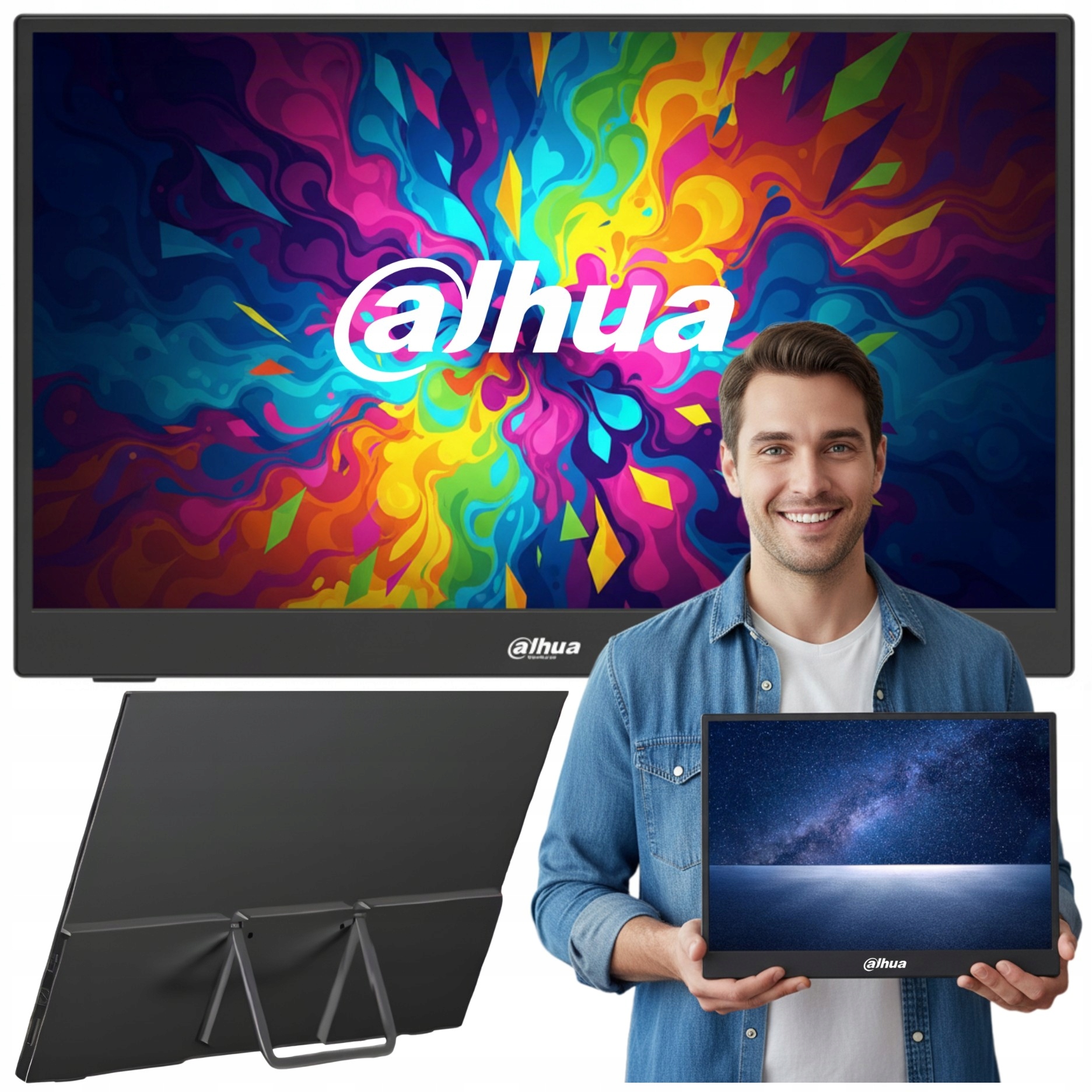 Przenośny monitor ekran LCD Ips 15,6" Dahua PM16-F201PD FullHD 1920x1080p