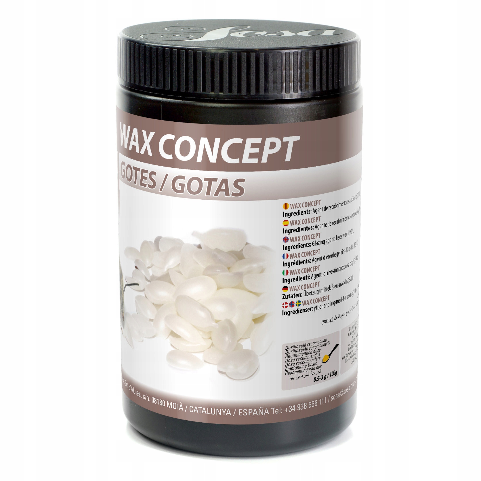 Levně Přírodní bílý vosk v granulích s zahušťovadlem Wax Concept Sosa 500 g