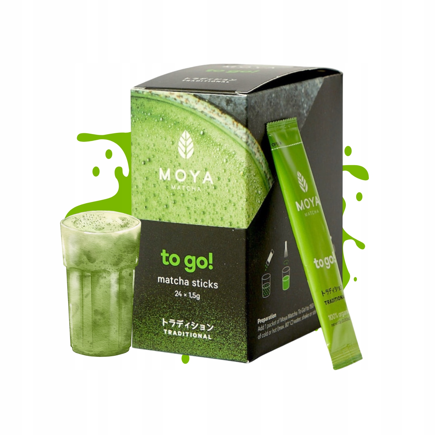 Moya Matcha Tradycyjna To Go! 24 x 1,5 g saszetki