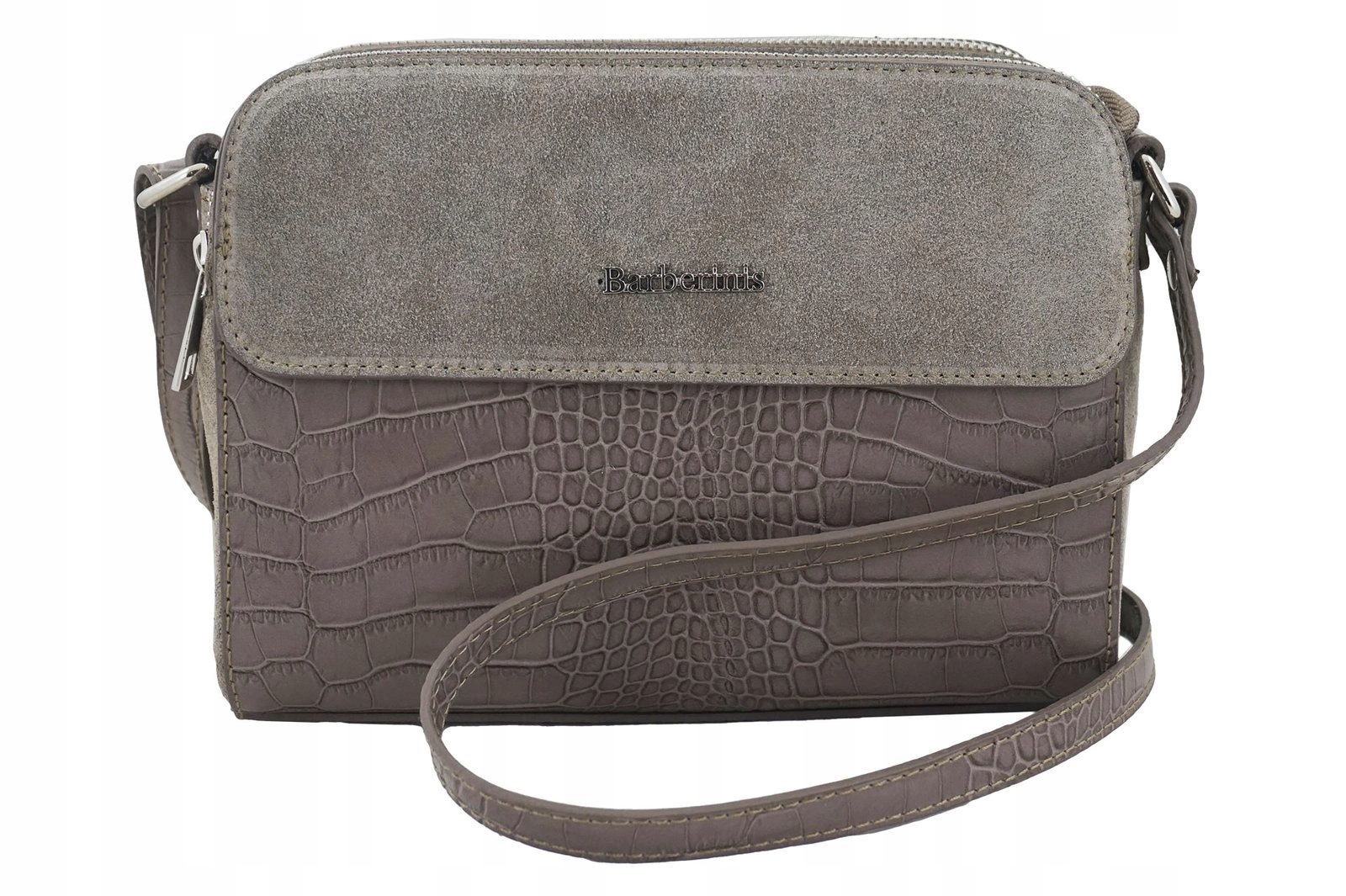 Dámská kožená kabelka crossbody kabelka přes rameno béžová tmavá