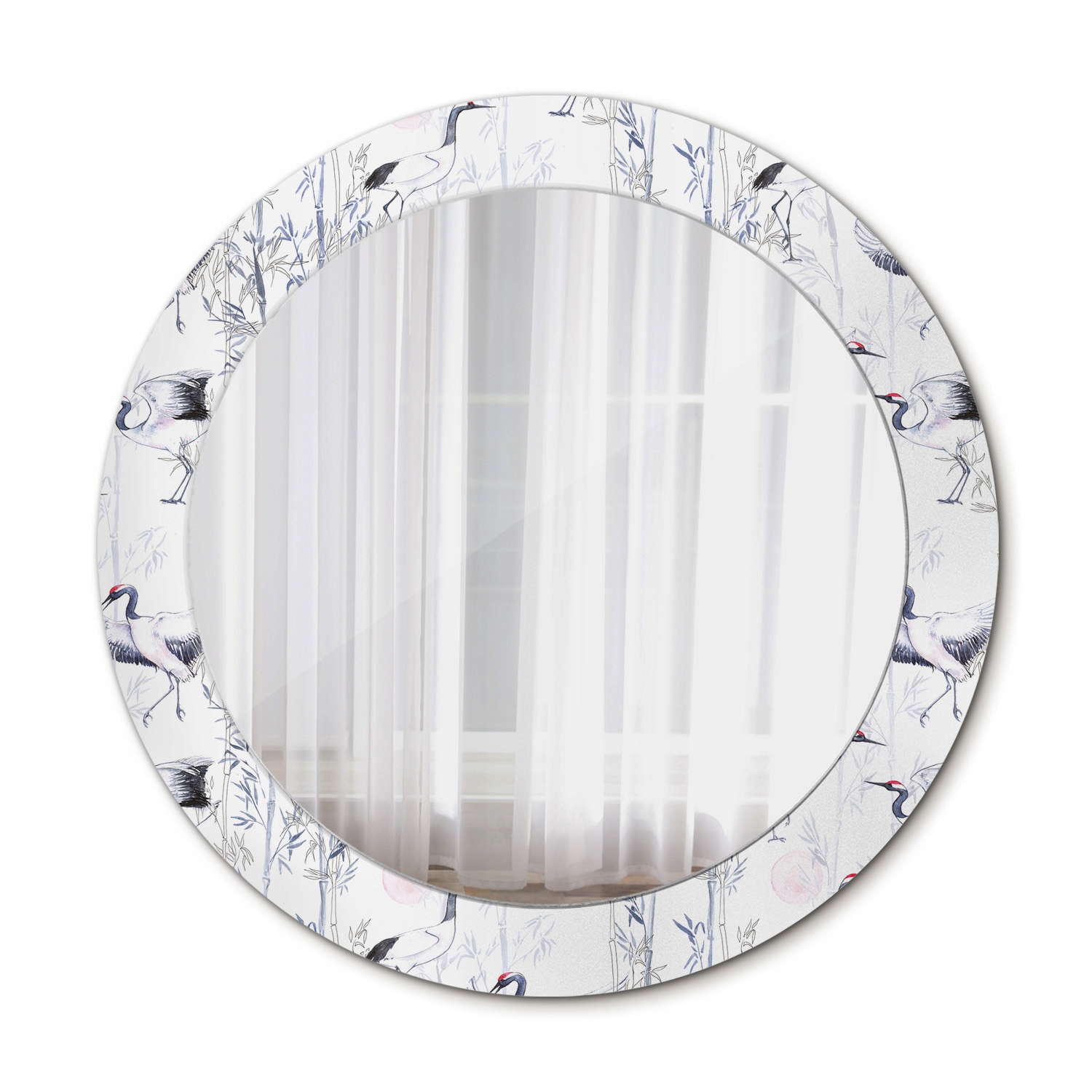 Závesné zrkadlo do kúpeľne Žeriavy vtáky 70 cm