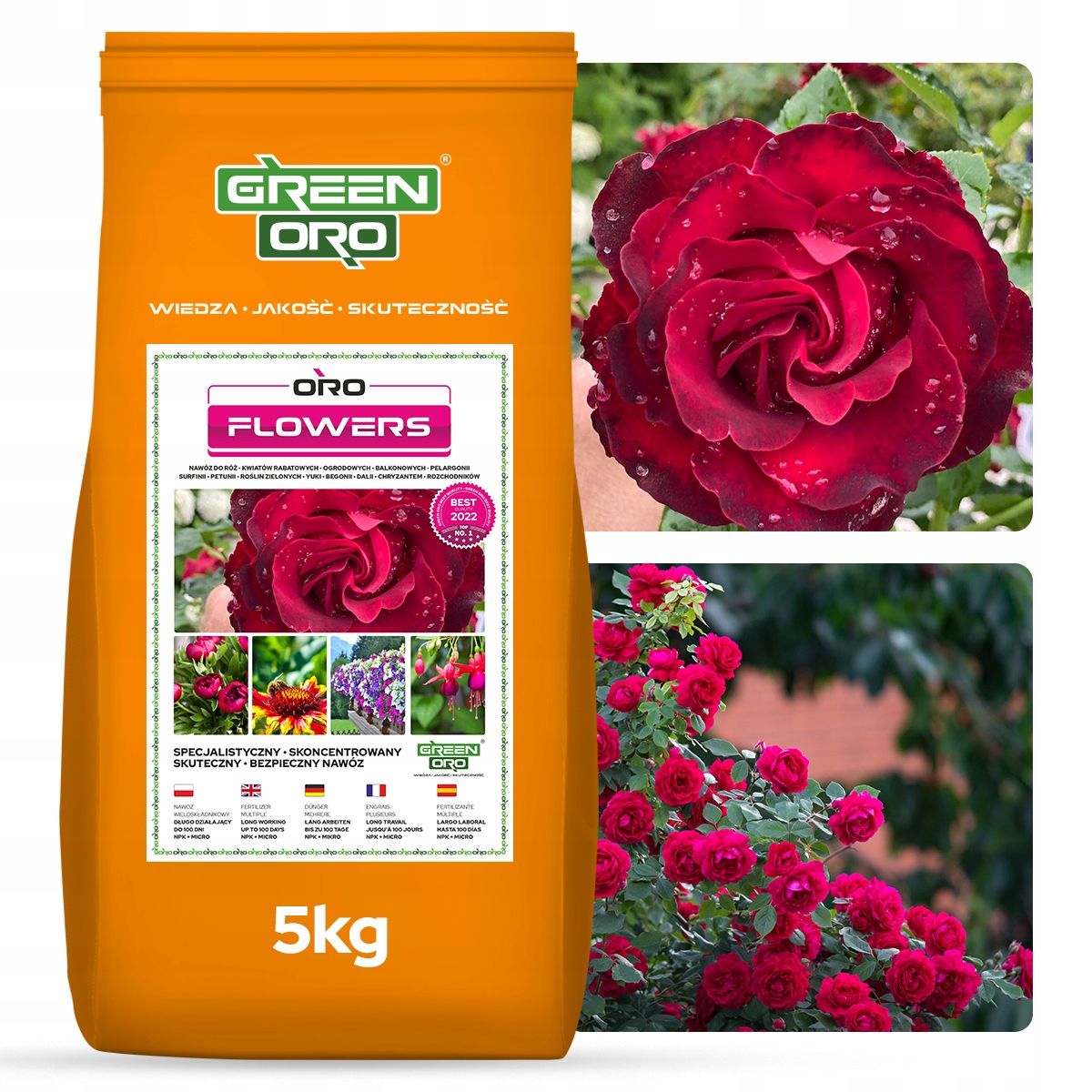 

Róża Nawóz do Róż 5kg Green Oro działa 120dni