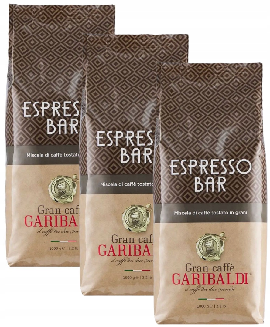 Levně Garibaldi Espresso Bar káva Robusta 3x1 kg