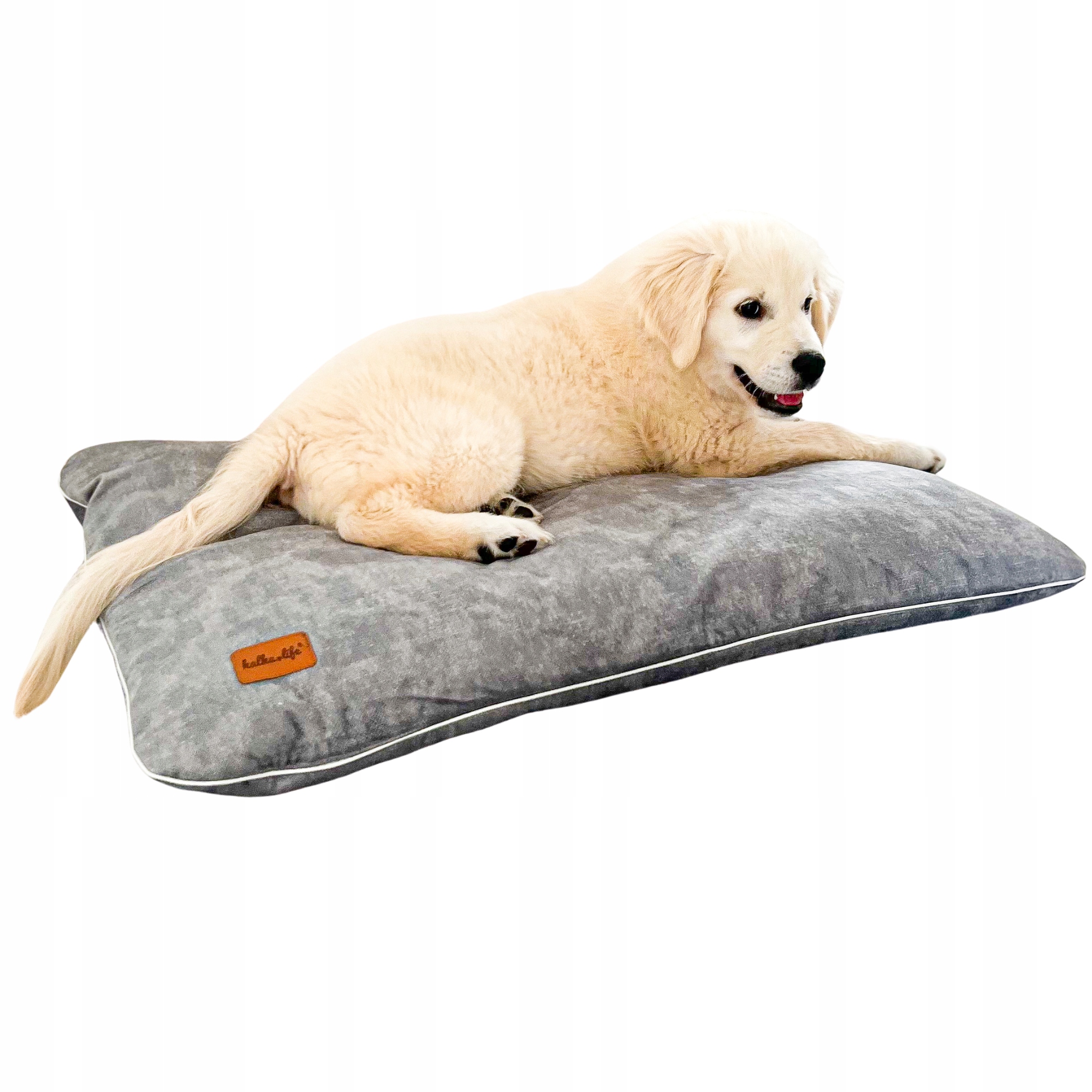 Levně Pelíšek polštář pro psa, pevná, z čalounického materiálu šedá, 80x50