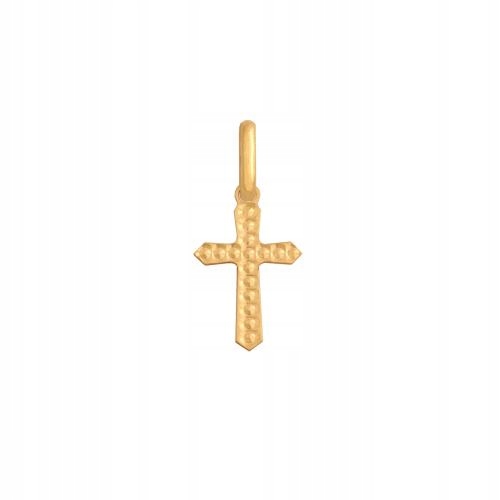 Křížek ze zlata 585 s zajímavou lisovanou strukturou Kříž jako dárek
