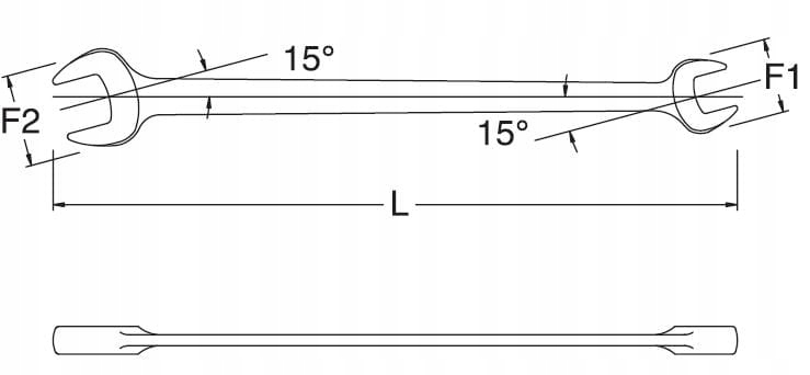 

Sata Klucz płasko-dwustronny 23x26 mm 41211