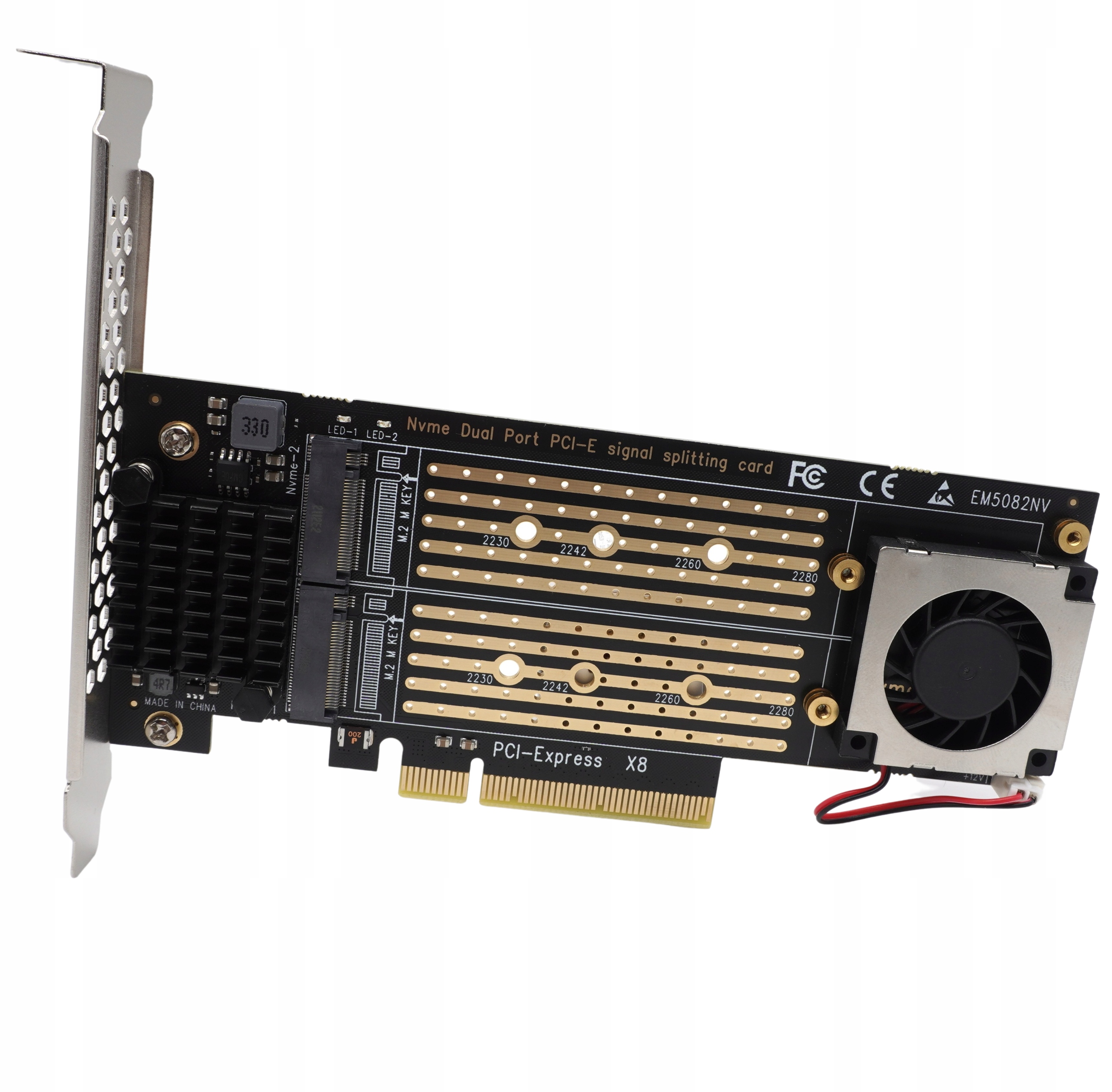 

Adapter karta PCI-e X8 do 2x M.2 NVMe bifurcation