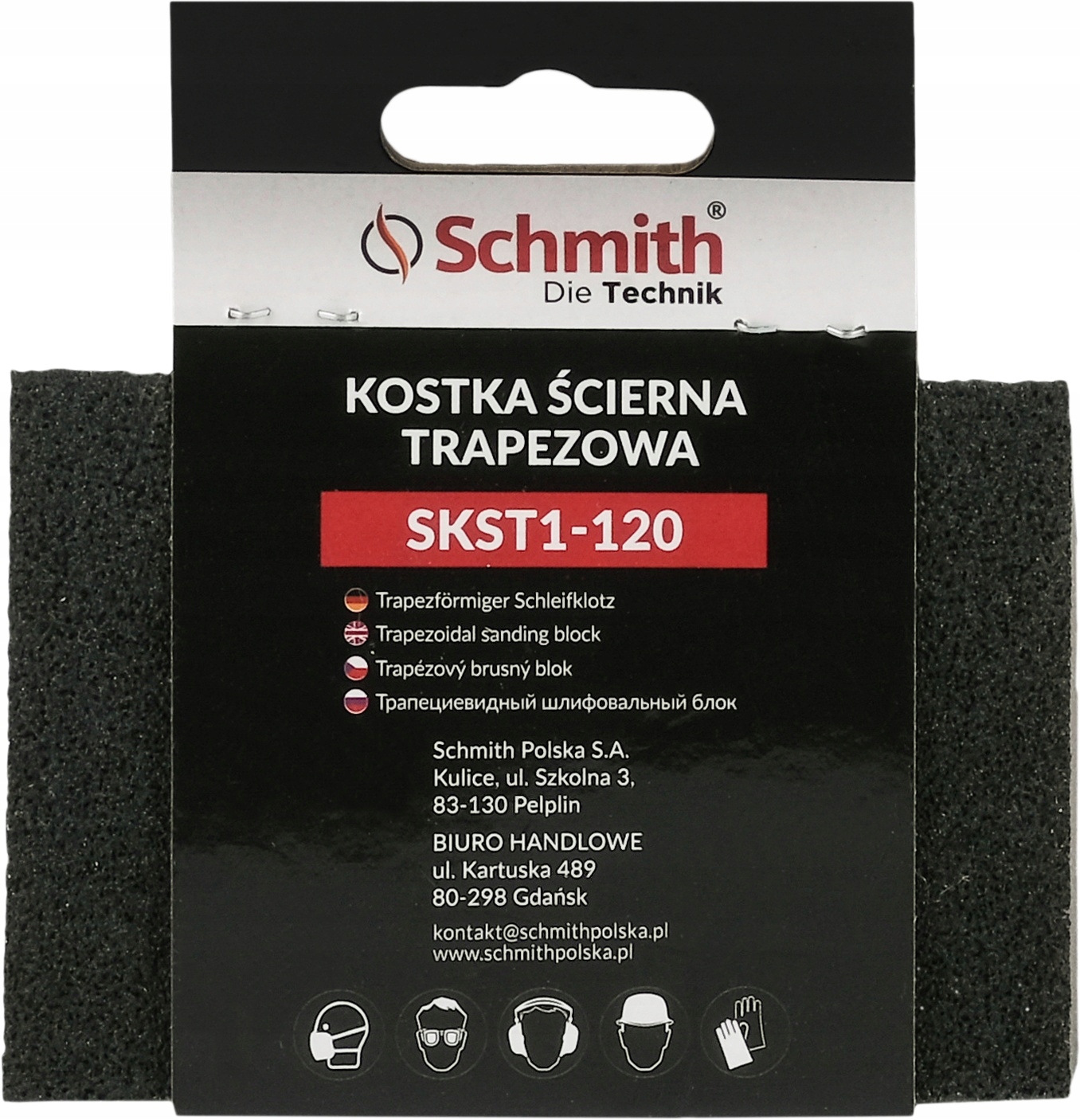 Kostka Gąbka ścierna ścięta trapezowa P120 Kod producenta SKST1-120