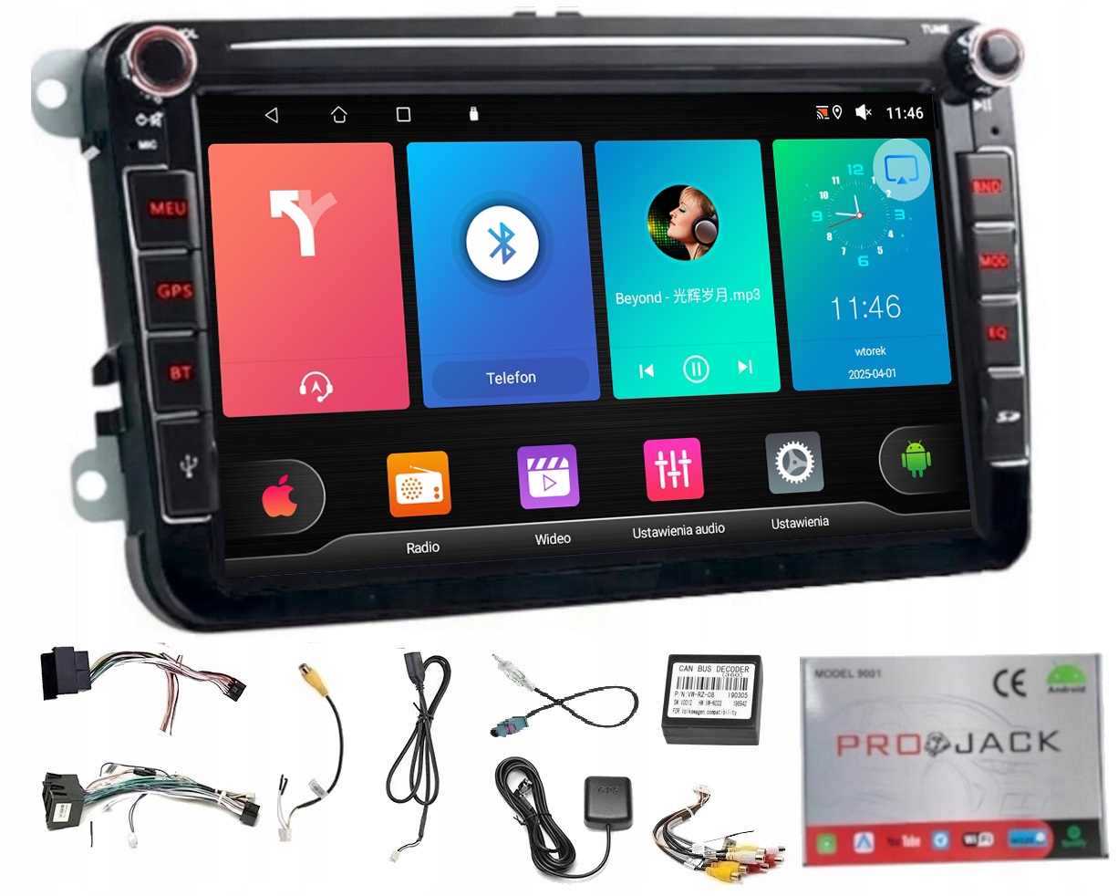 Autorádio Gps Android Vw Golf Plus 2003-2014 Wifi Carplay 64GB