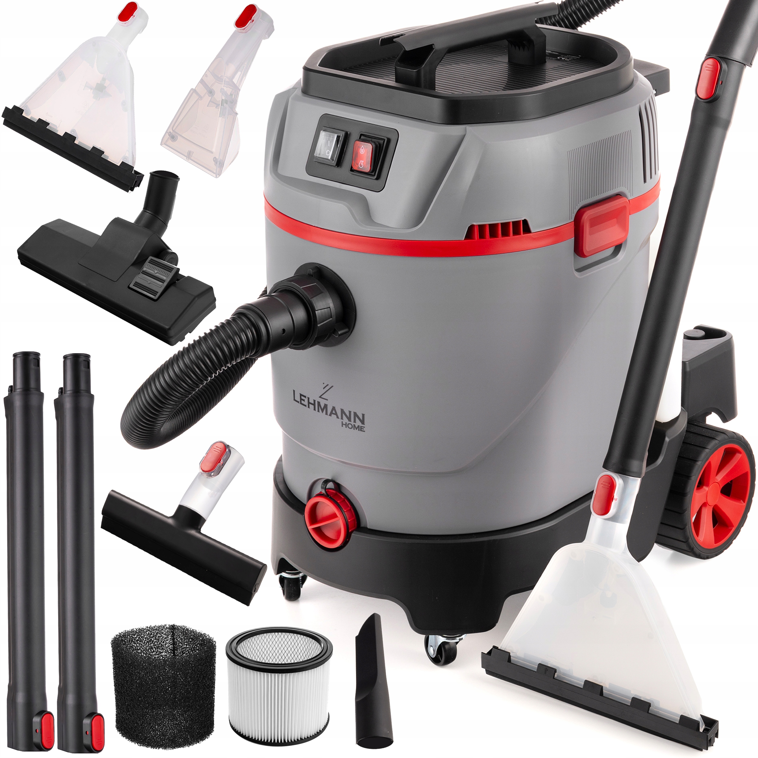 Odkurzacz Piorący Do Dywanów Tapicerki Profesjonalny Z Grzaniem Wody 2800W