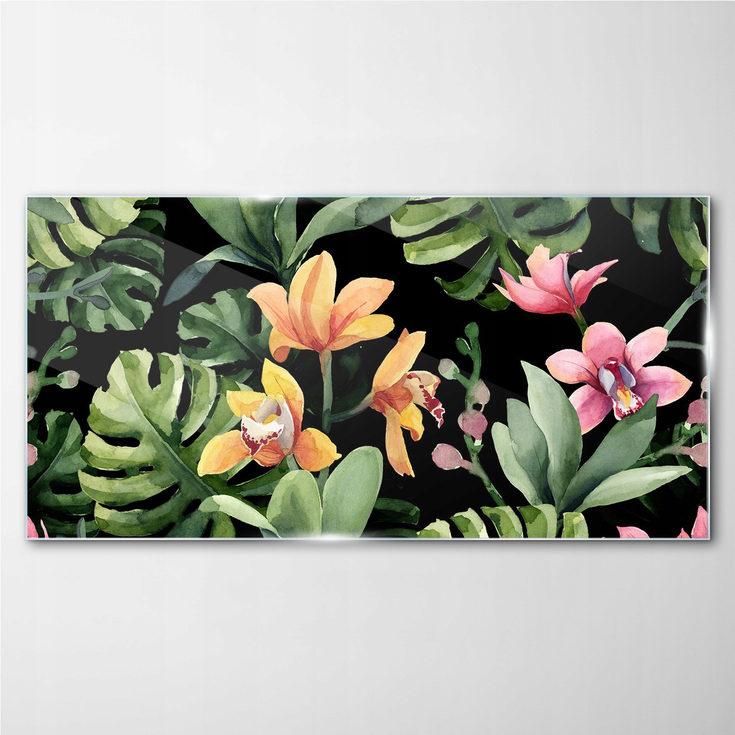 

Szklany obraz na ścianę Kwiaty rośliny 140x70 cm