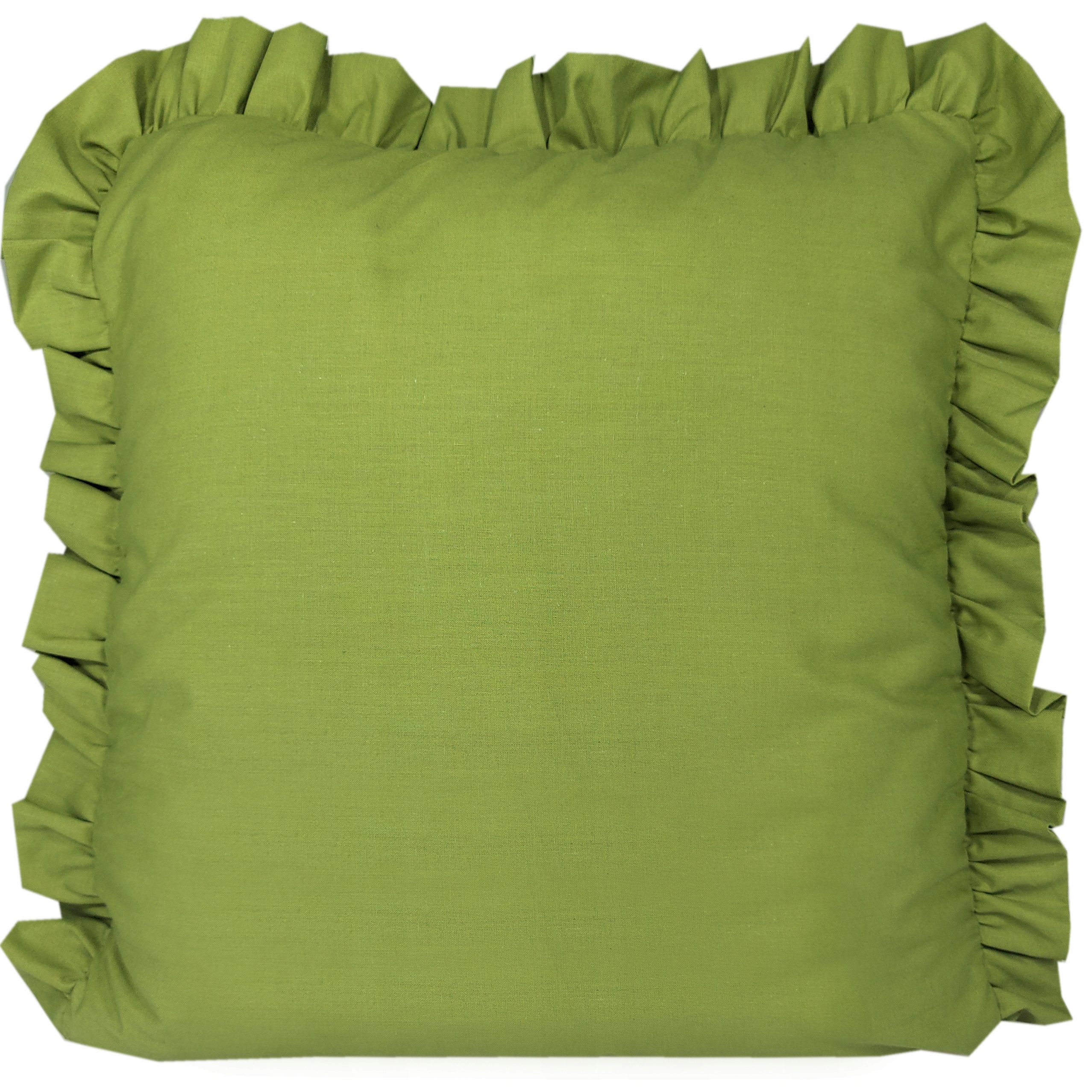 

Poszewka Na Jaśka Poduszkę Z Falbanką 40x40 Oliwka