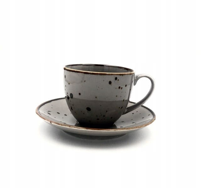 Alumina Bogucice Cottage Grey Filiżanka ze spodkiem 300 ml EAN (GTIN) 5903517099336