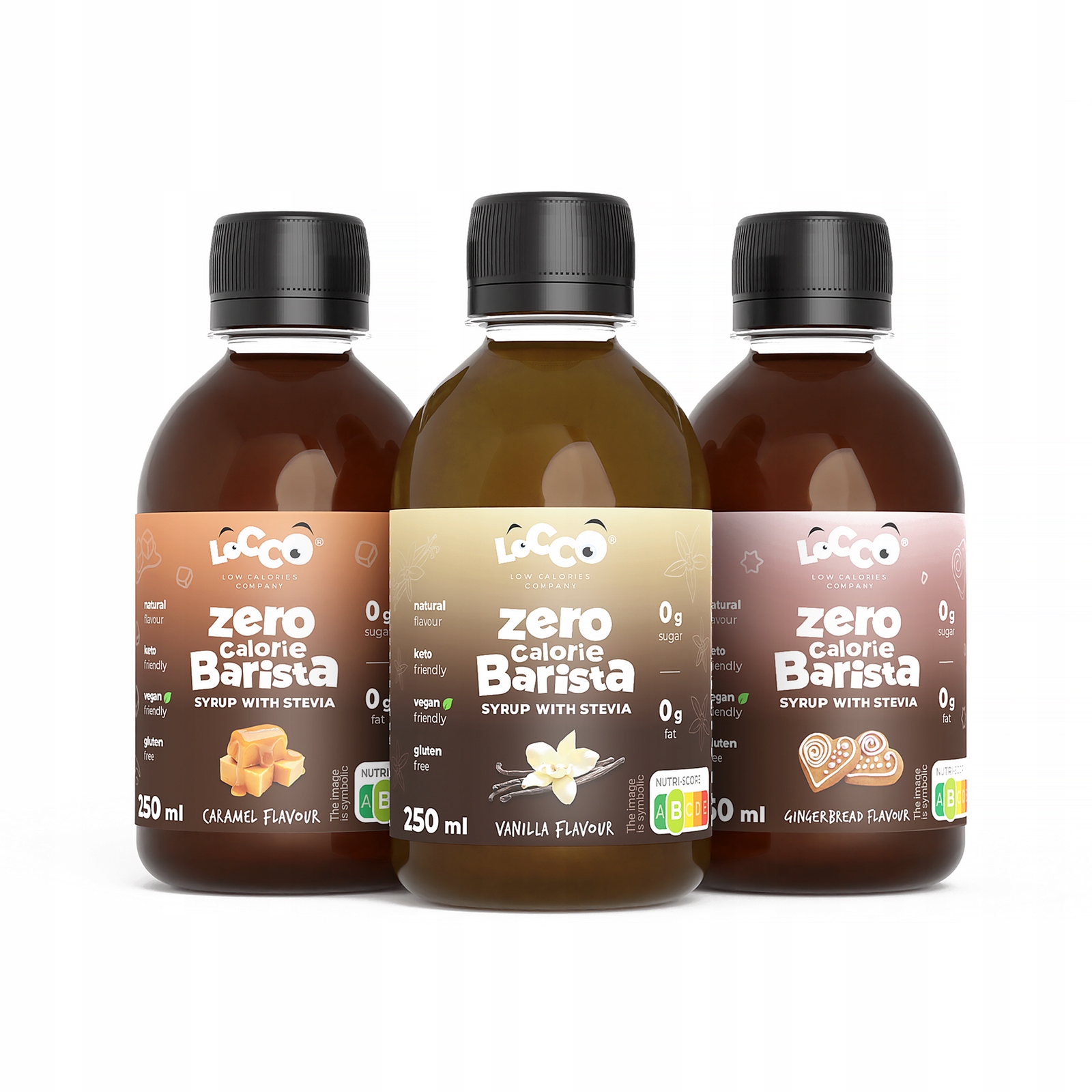 Levně Locco Zero Calorie Barista Sampler Box 3 x 250ml