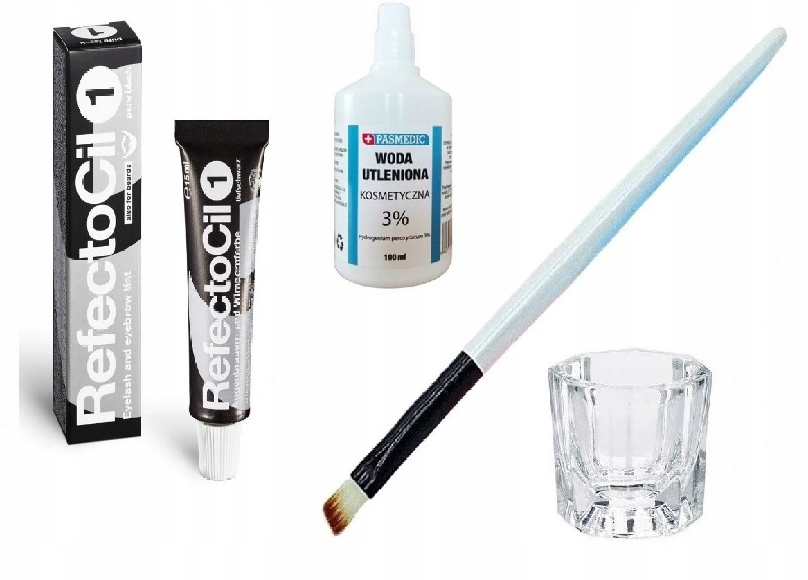 

Zestaw henna Refectocil czarna pędzelek kieliszek