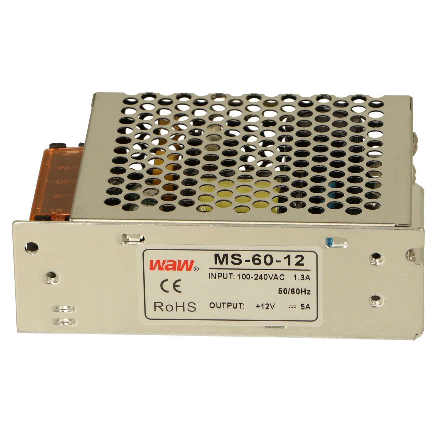 ZASILACZ 12V 60W 5A DO TAŚM LED, CCTV JAKOŚĆ WAW! Kod producenta MS-60-12 WAW
