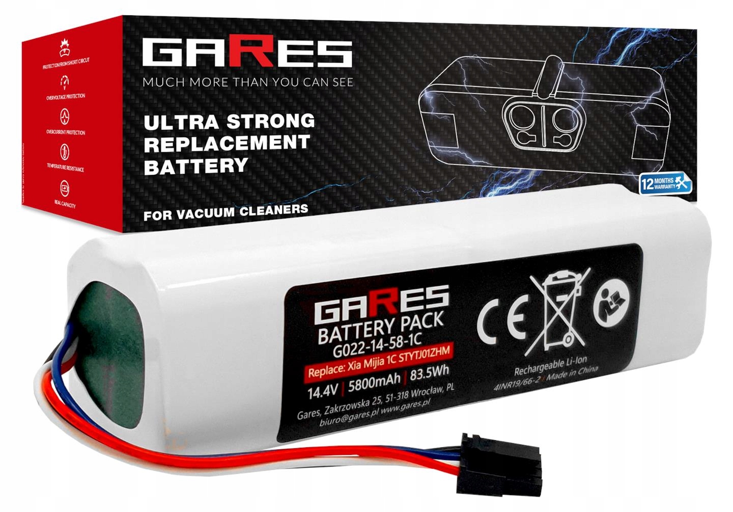 Bateria Akumulator do Xiaomi X10+ Plus B101CN B105CN Omni 1S 14.4V 5,8Ah