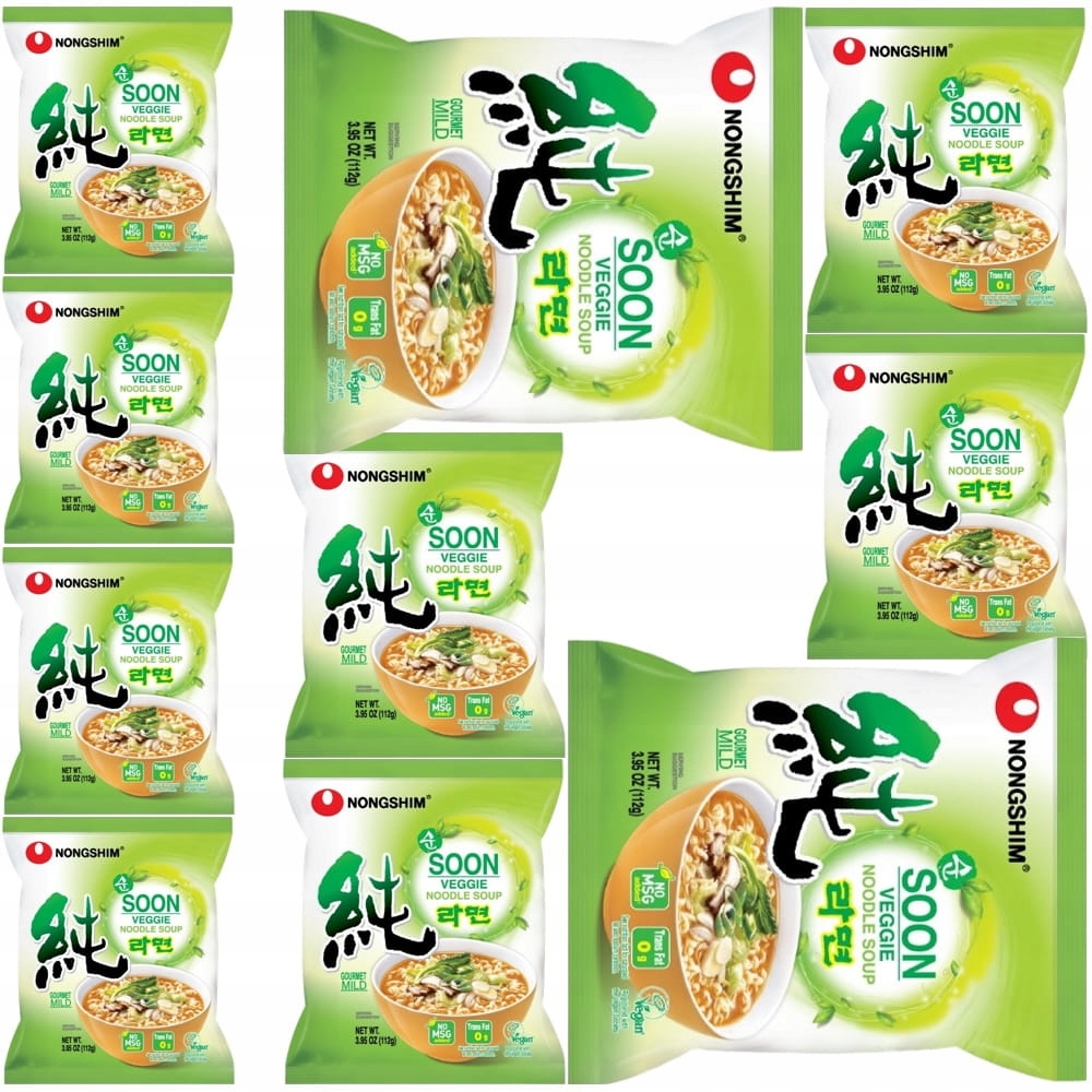 Levně 10x Korejská instantní polévka Instant Soon Veggie Ramyun 112 g Nong Shim