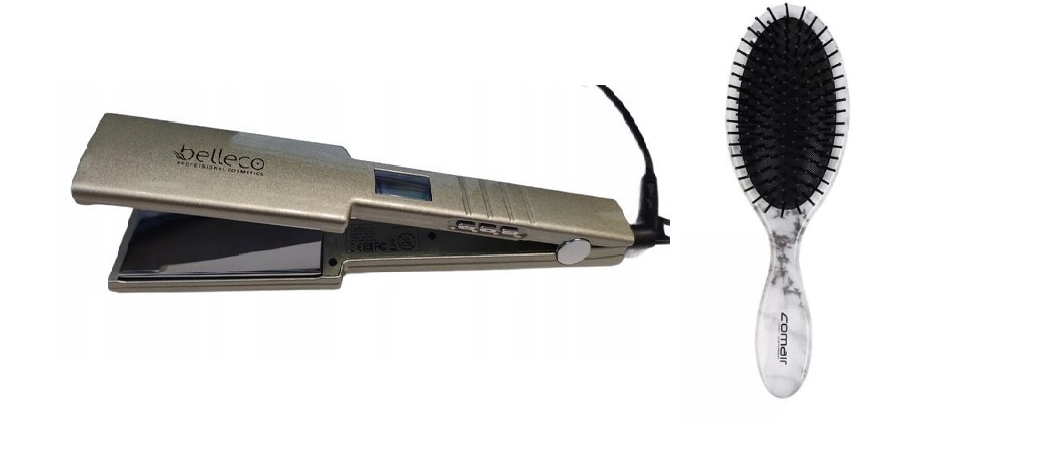 Belleco Prostownica Tytanowa Do Zabiegów Prostowania Włosów+szczotka