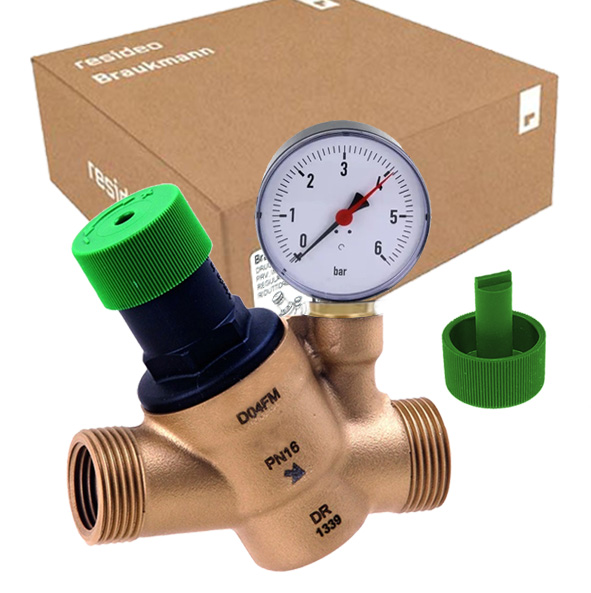 Honeywel Reduktor Regulator Ciśnienia Wody 3/4" D04FM-3/4A Manometr