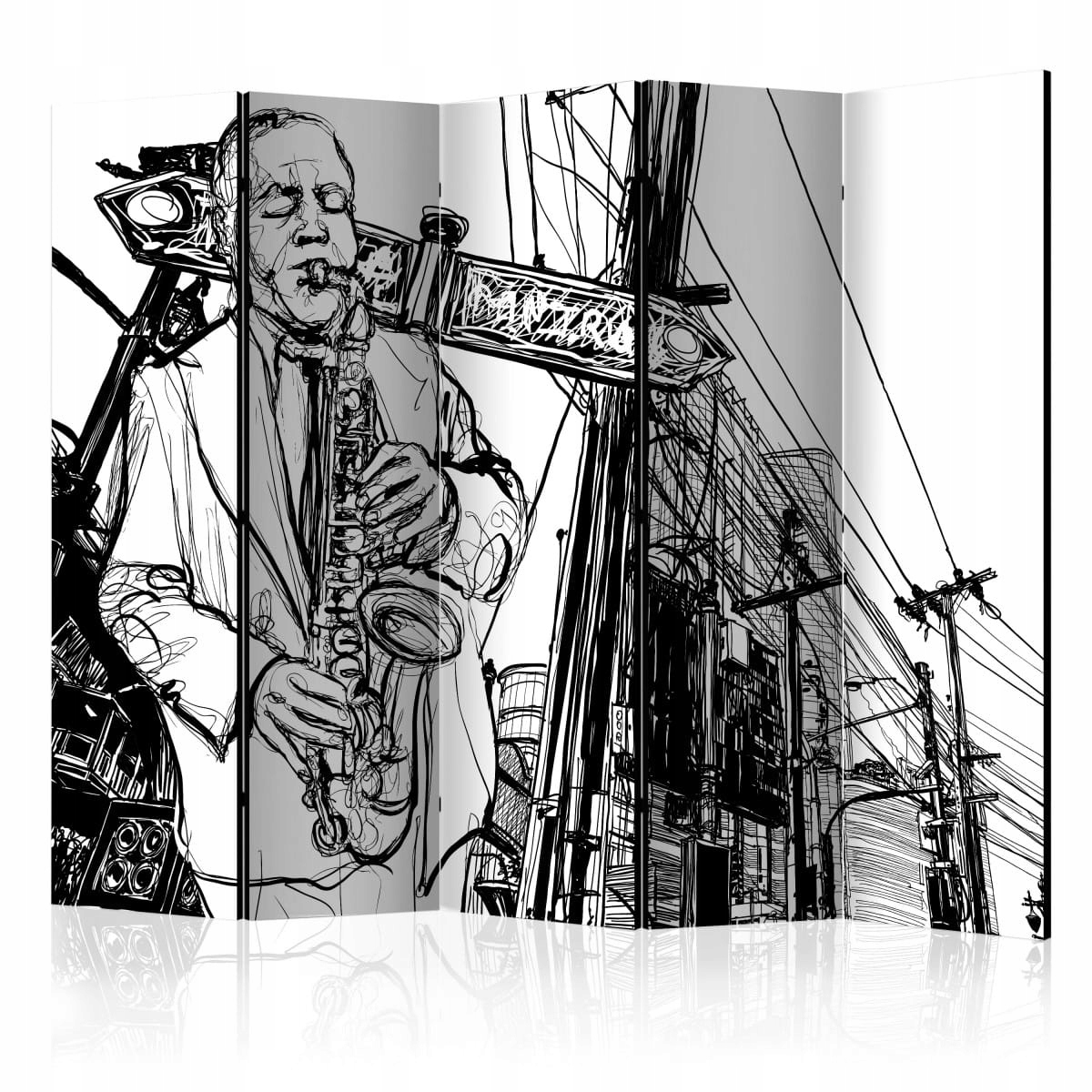Parawan 5-częściowy - Saxophone recital Broadway