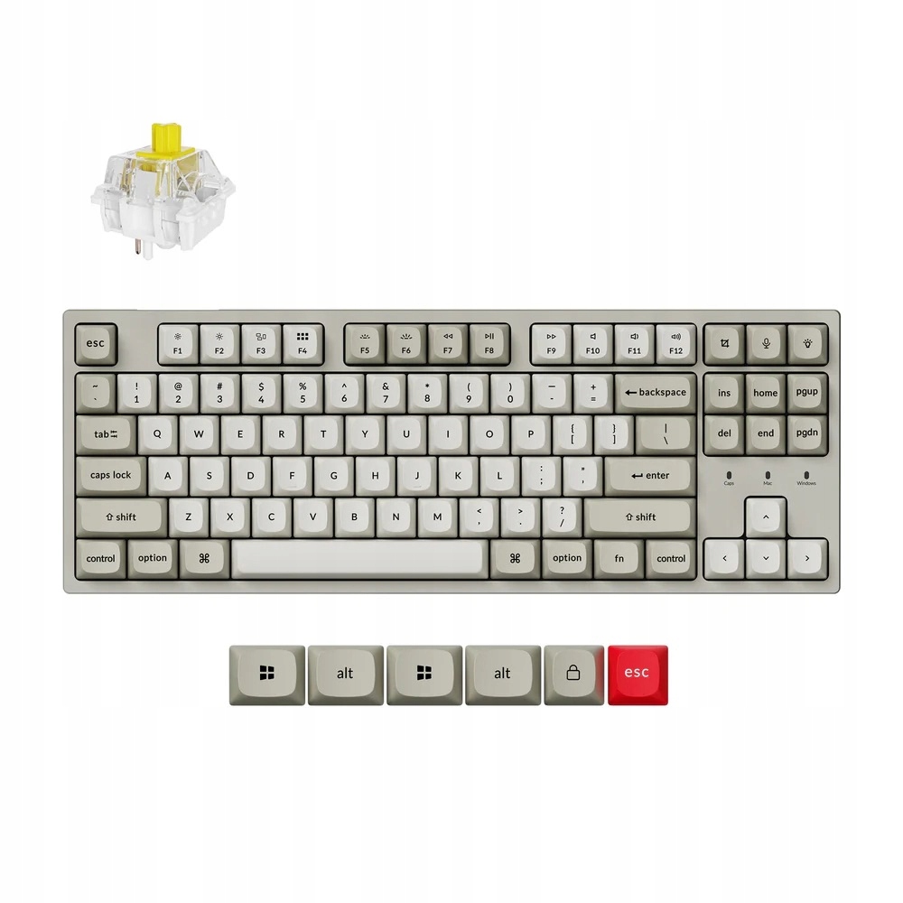 Keychron C1 Pro 8K Qmk Klawiatura Mechaniczna Programowalna Switch Banana