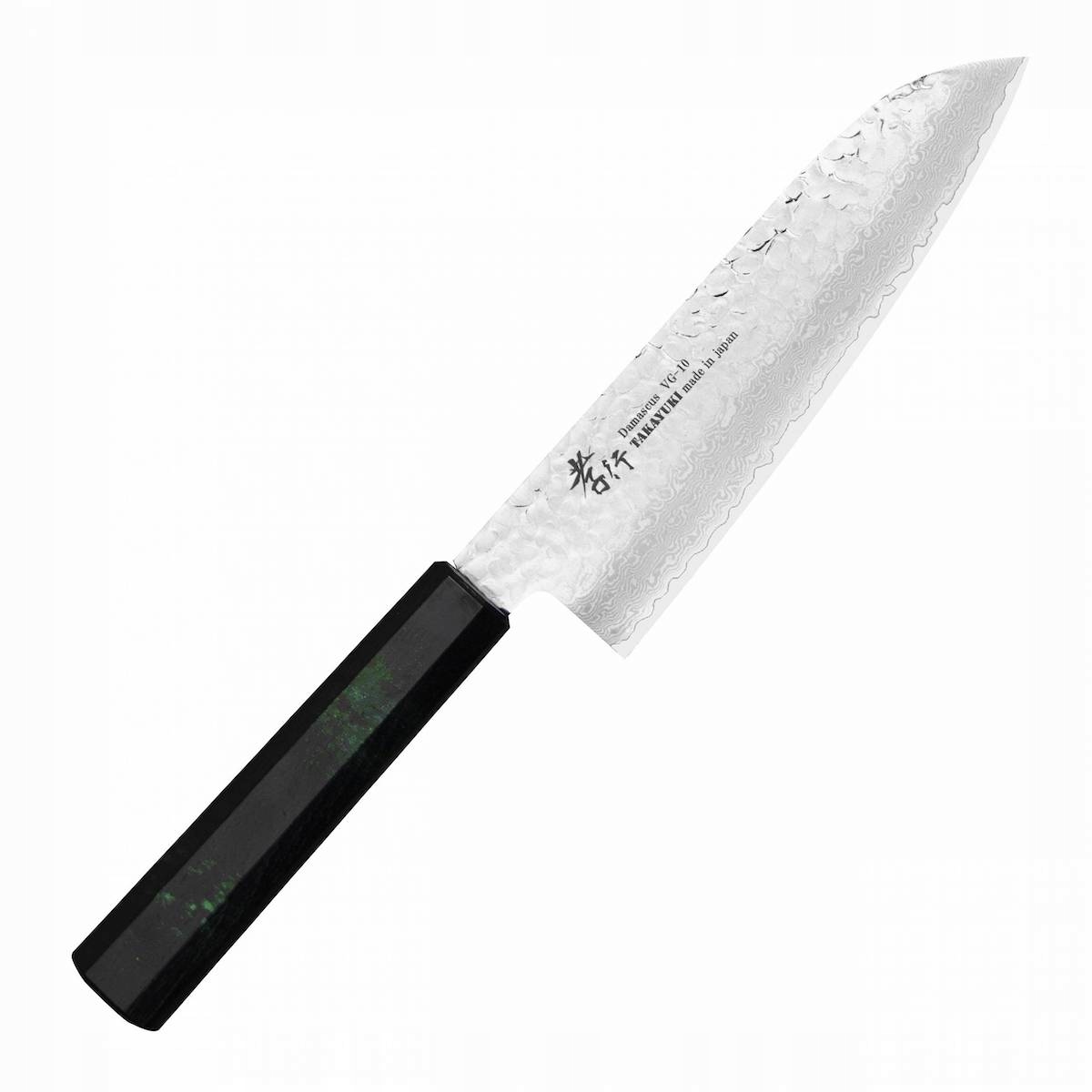 Sakai Takayuki Nanairo VG-10 Green Japonský nôž Santoku na zeleninu 17 cm