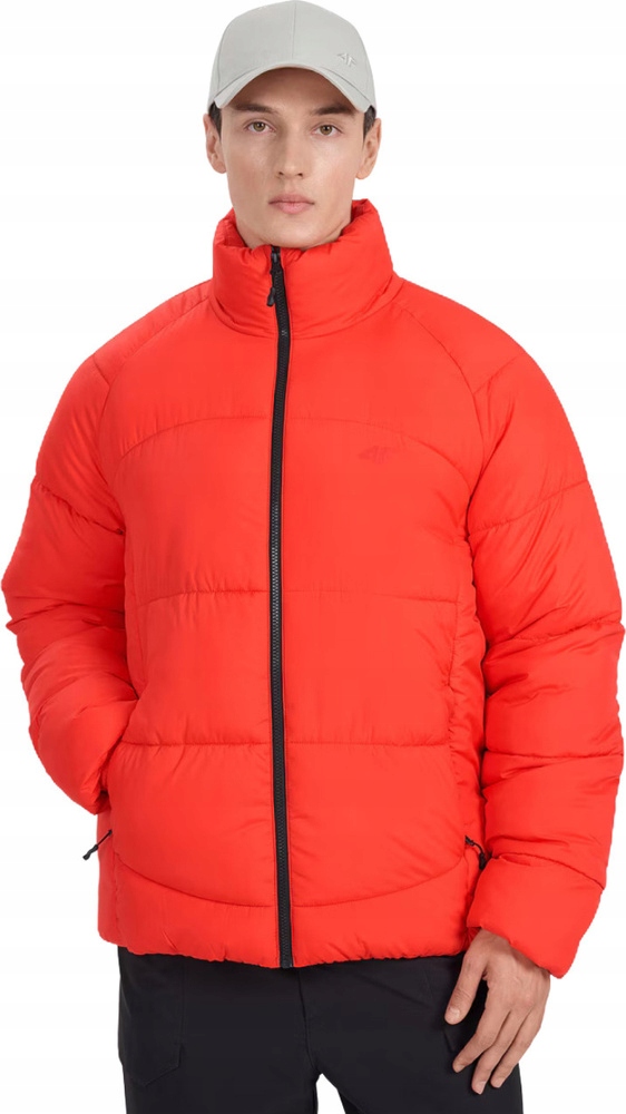 Pánská péřová bunda 4F M0707 Červená 4FRAW25TDJAM0707 62S vel. 2XL