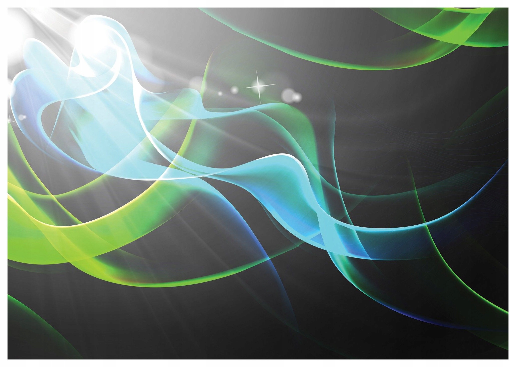 Fototapeta Abstraktní vlny světle modrá-zeleň vinylová 208x146 lepidlo