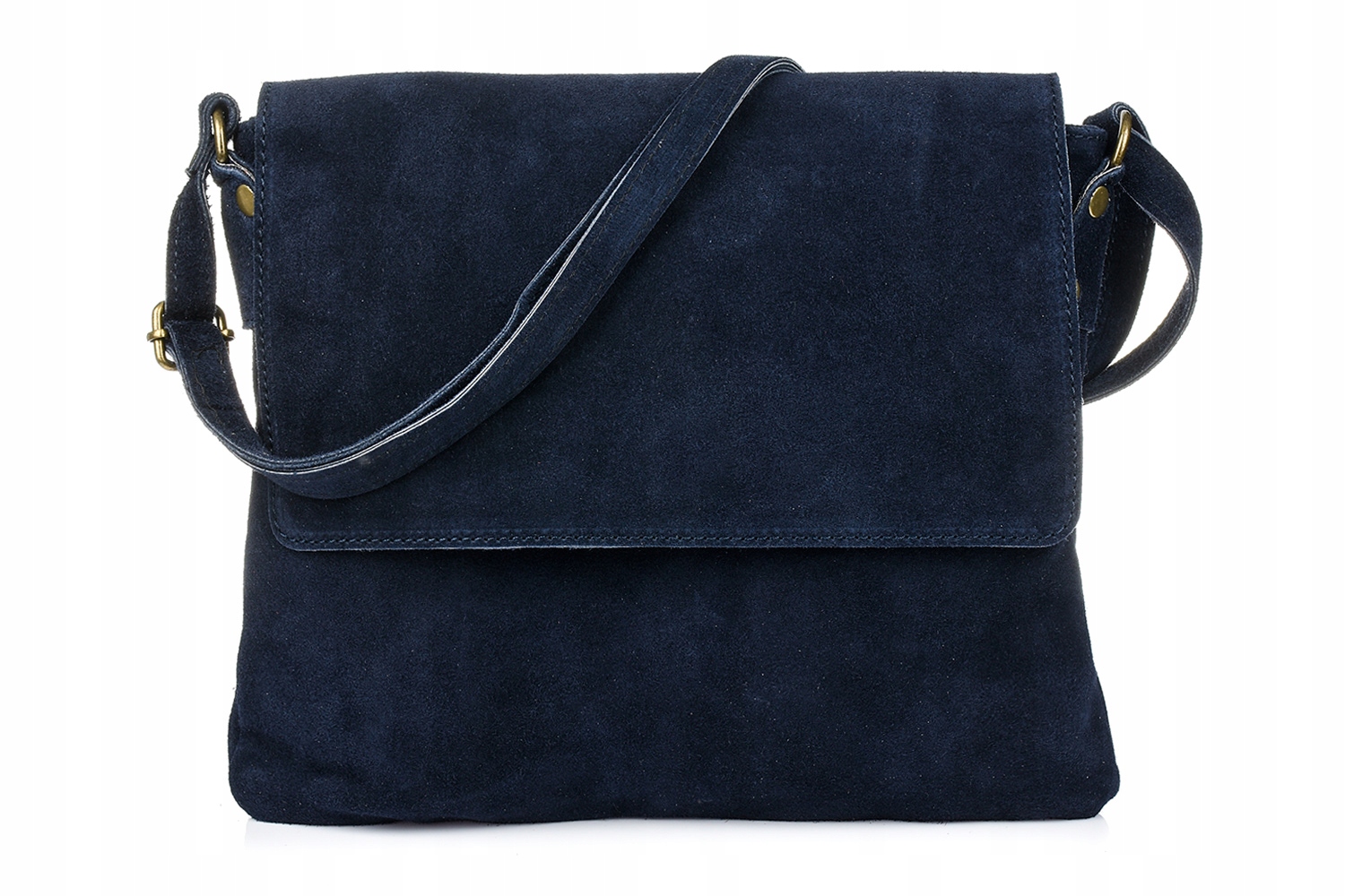 Dámská kožená semišová kabelka přes rameno italská B5, prostorná reportáž