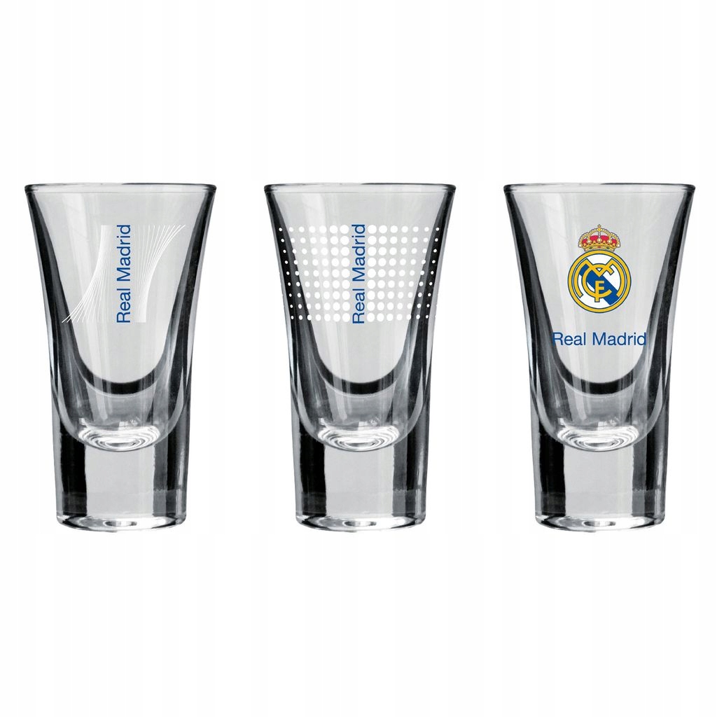 

3 Szt. Kieliszki Do Wódki 50 ml Real Madryt